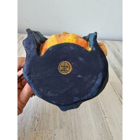 Bethany lowe pumpkin parade RARE scarecrow cat mask Halloween figurine statue de - Picture 9 of 9